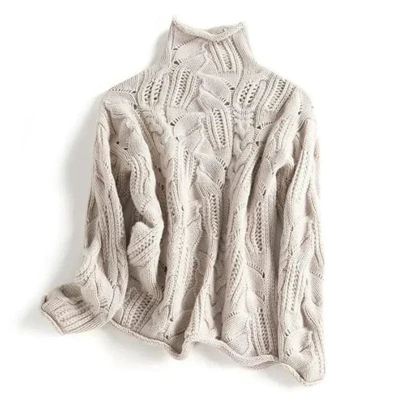 KARLA | Cashmere Turtleneck with Cable Knit