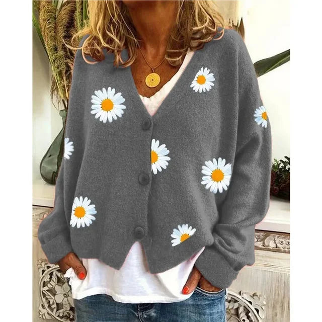 ANNELIA | Stylish Casual Floral Cardigan