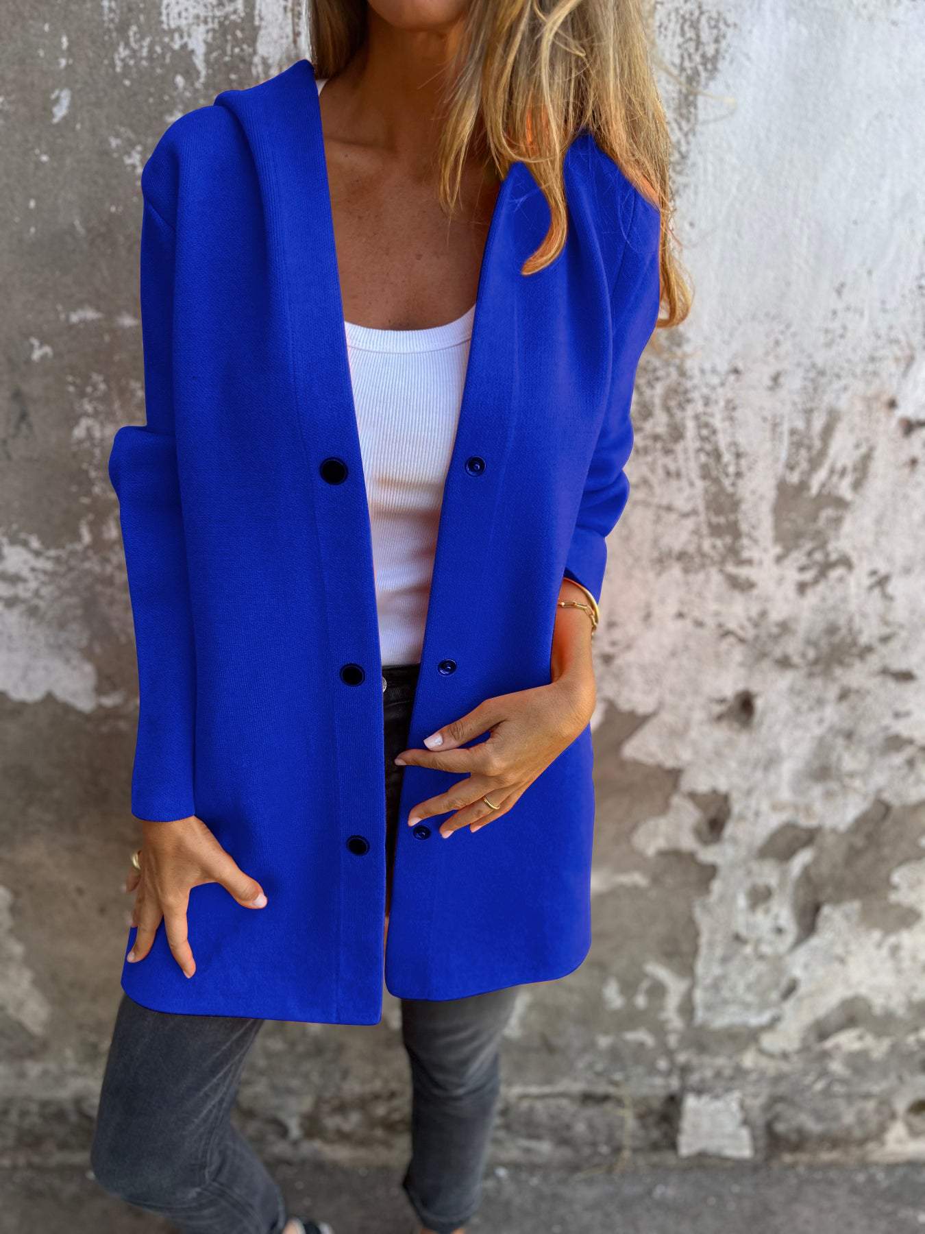 Jacqueline® | Casual Hoodie Jacket with Buttons