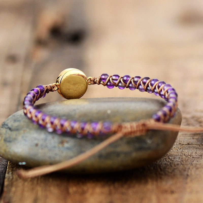 Amethyst Opal Charm Bracelet