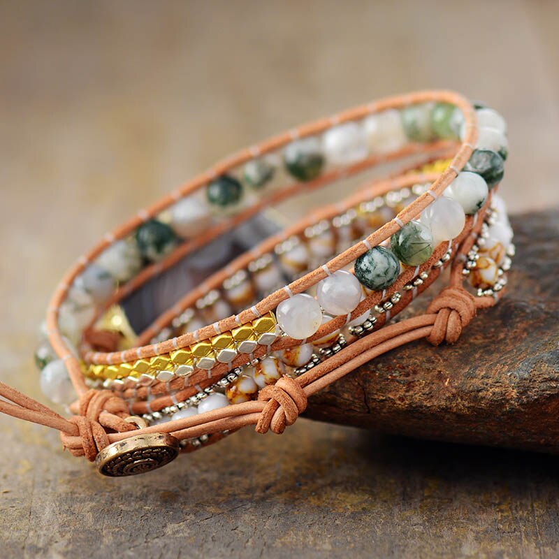 Botswana Agate Statement Bracelet