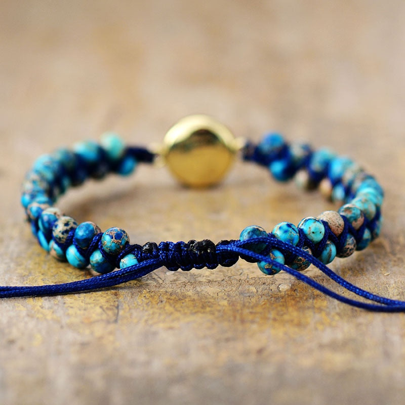 Braided Imperial Jasper Opal Bracelet