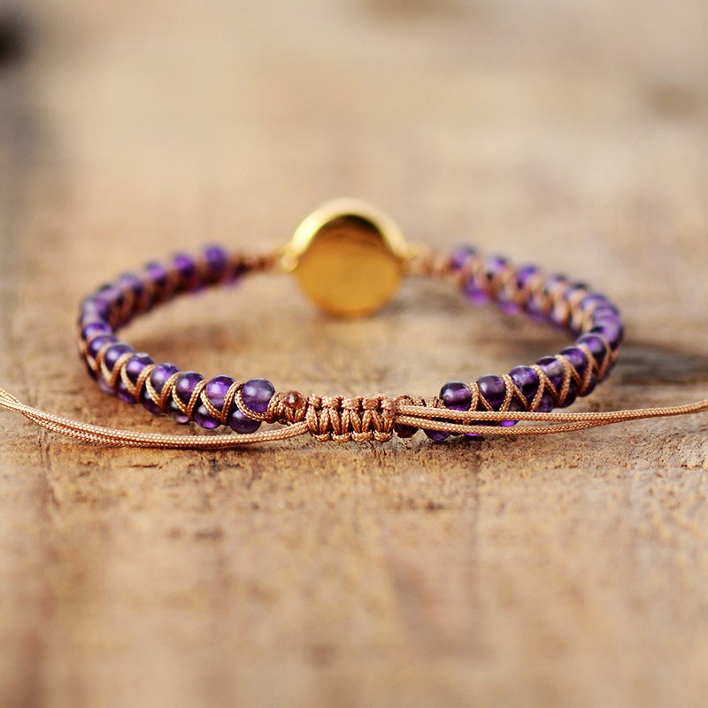 Amethyst Opal Charm Bracelet