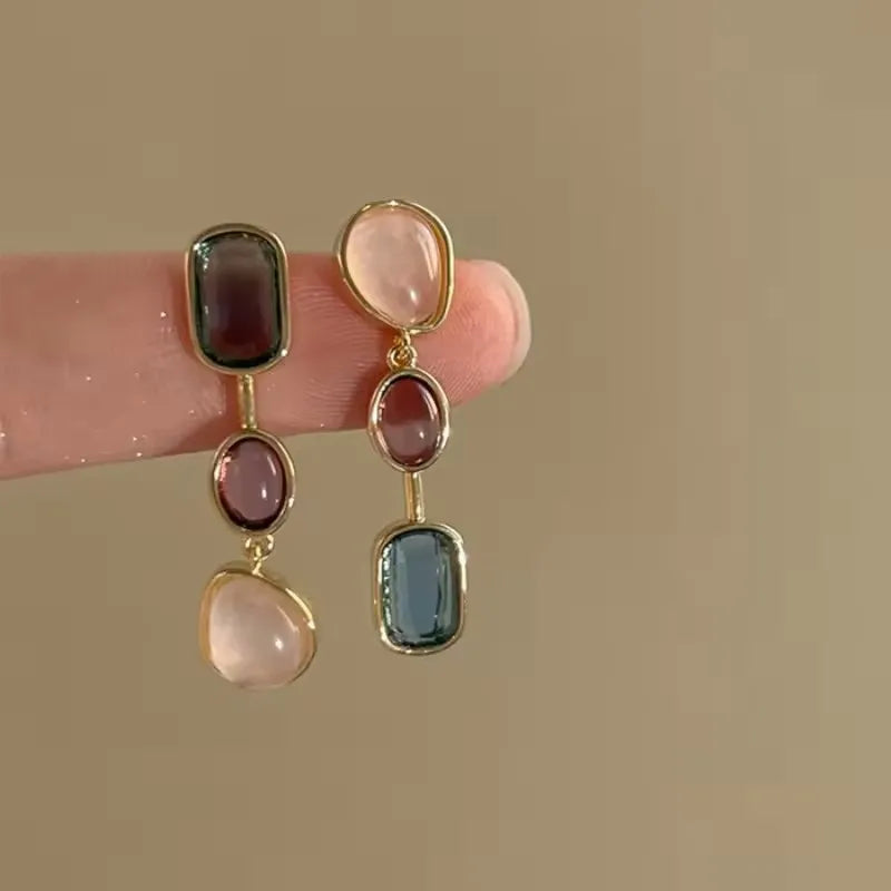 Asymmetric Colorful Earrings