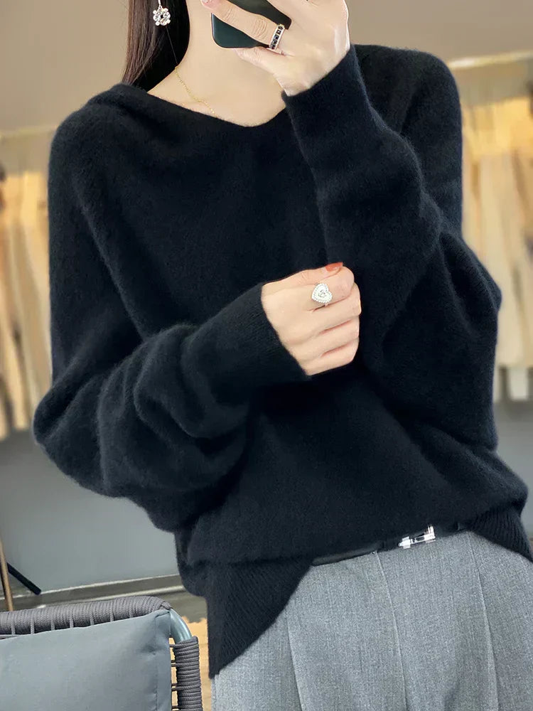 Crystal | Cozy Hooded Pullover