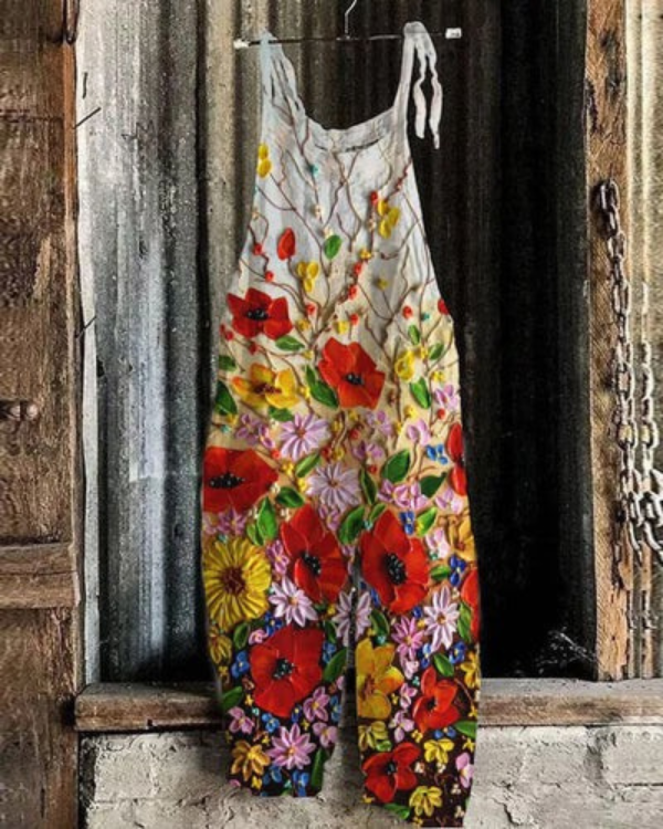 SOLEA | Light, Handmade Floral Jumpsuit