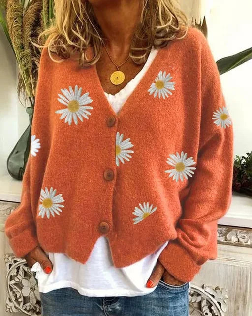 ANNELIA | Stylish Casual Floral Cardigan