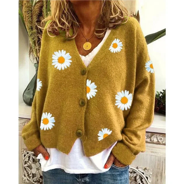 ANNELIA | Stylish Casual Floral Cardigan