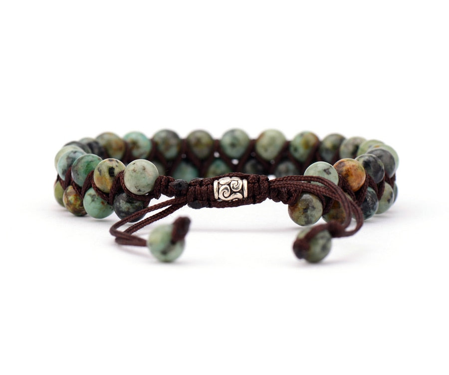 African Turquoise Steampunk Bracelet