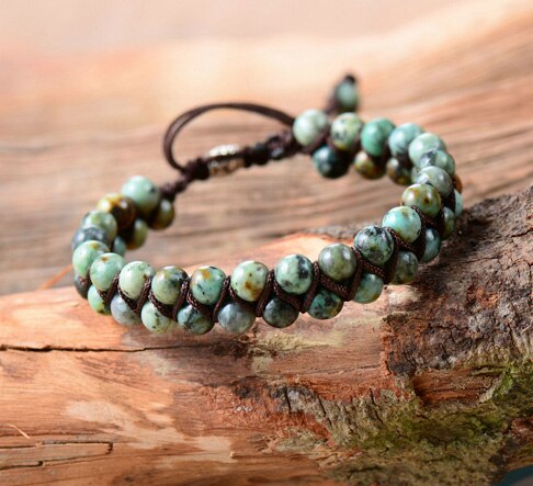 African Turquoise Steampunk Bracelet